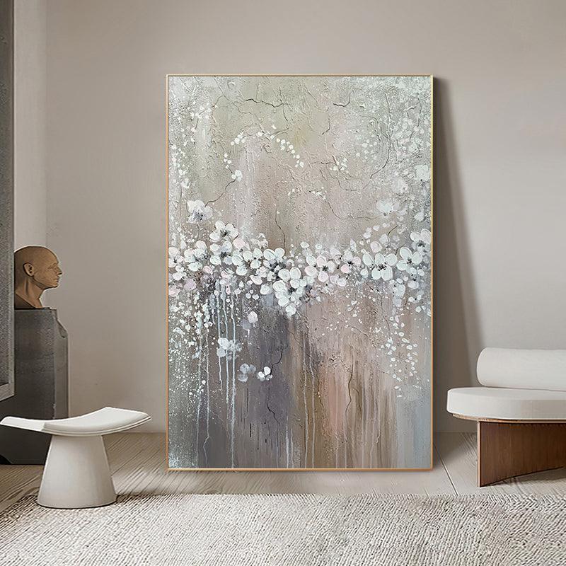 Handmade Beige Abstract Art Oil painting on Canvas - LoveOilpainting