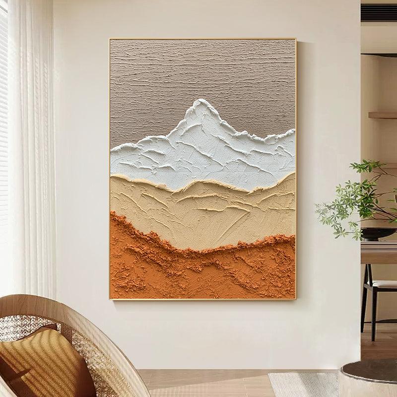 Minimalist Vibrant Landscape Quartz Sand Abstract Oil Painting - LoveOilpainting