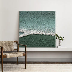 3D Minimalist Green Texture Landscape Abstract Oil Painting - LoveOilpainting