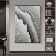 Abstract 3D Minimalist Ocean Beach Waves Oil Painting - LoveOilpainting