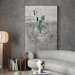 Abstract Grey Landscape Wall Art Wabi Sabi Oil Painting - LoveOilpainting