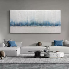 Abstract Blue Beige Texture Oil Painting on Canvas - LoveOilpainting