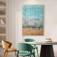 Abstract Minimalist Coffee Texture Oil Painting Nordic Vertical Wabi Sabi Decoration Painting - LoveOilpainting