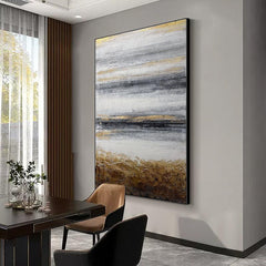 Abstract Wall Art Textured Brown Oil Painting - LoveOilpainting