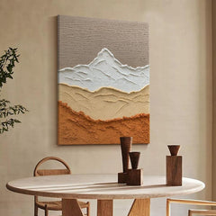 Minimalist Vibrant Landscape Quartz Sand Abstract Oil Painting - LoveOilpainting