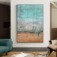 Abstract Minimalist Coffee Texture Oil Painting Nordic Vertical Wabi Sabi Decoration Painting - LoveOilpainting