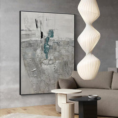 Abstract Grey Landscape Wall Art Wabi Sabi Oil Painting - LoveOilpainting