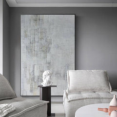 Abstract 3D Textured Minimalist Modern Grey Beige Oil Painting - LoveOilpainting