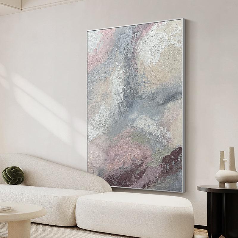 Modern Abstract Beige Texture Acrylic Oil Painting - LoveOilpainting