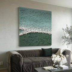 3D Minimalist Green Texture Landscape Abstract Oil Painting - LoveOilpainting