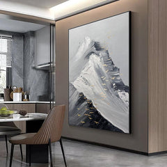 Abstract Majestic Mountain Landscape Oil Painting on Canvas - LoveOilpainting