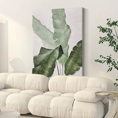 Large Green Leaves Abstract Oil Painting - LoveOilpainting