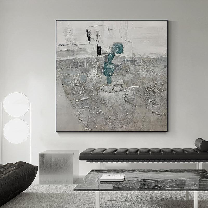 Abstract Grey Landscape Wall Art Wabi Sabi Oil Painting - LoveOilpainting