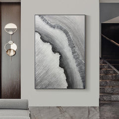 Abstract 3D Minimalist Ocean Beach Waves Oil Painting - LoveOilpainting