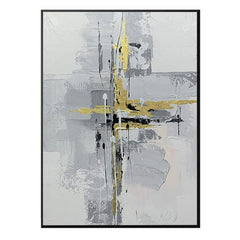 Abstract Acrylic GoldFoil Urban Landscape Oil Painting - LoveOilpainting