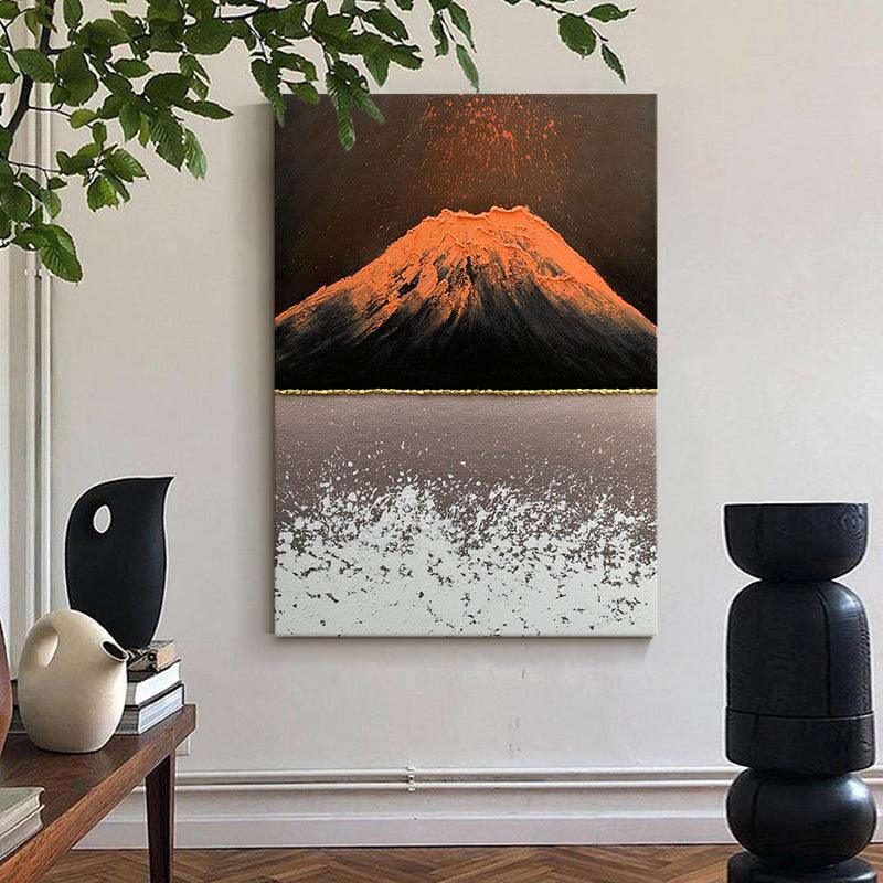 Abstract Valcano Landscape Oil Painting - LoveOilpainting